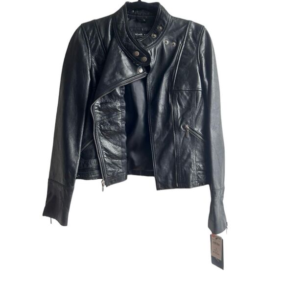 Black Rivet Leather Jacket - Picture 1 of 6